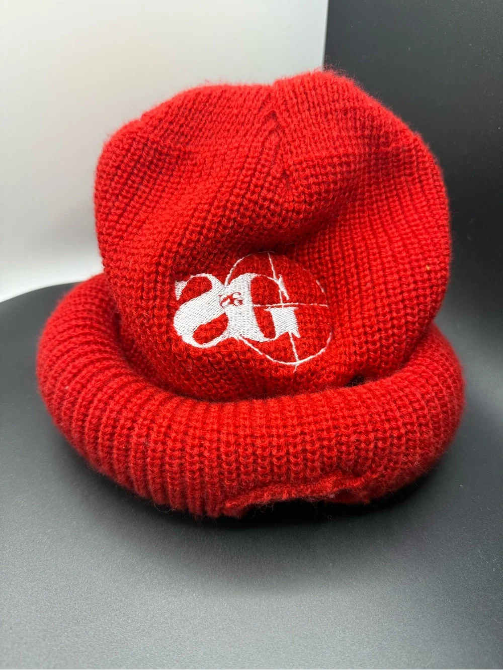 Red Knit Balaclava Face Mask for Men